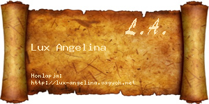 Lux Angelina névjegykártya